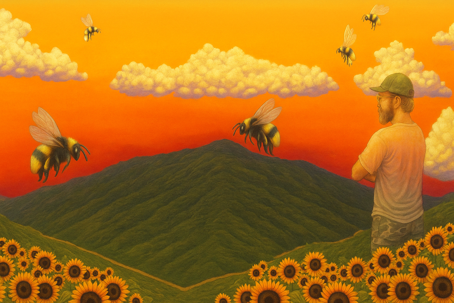 Un campo lleno de girasoles